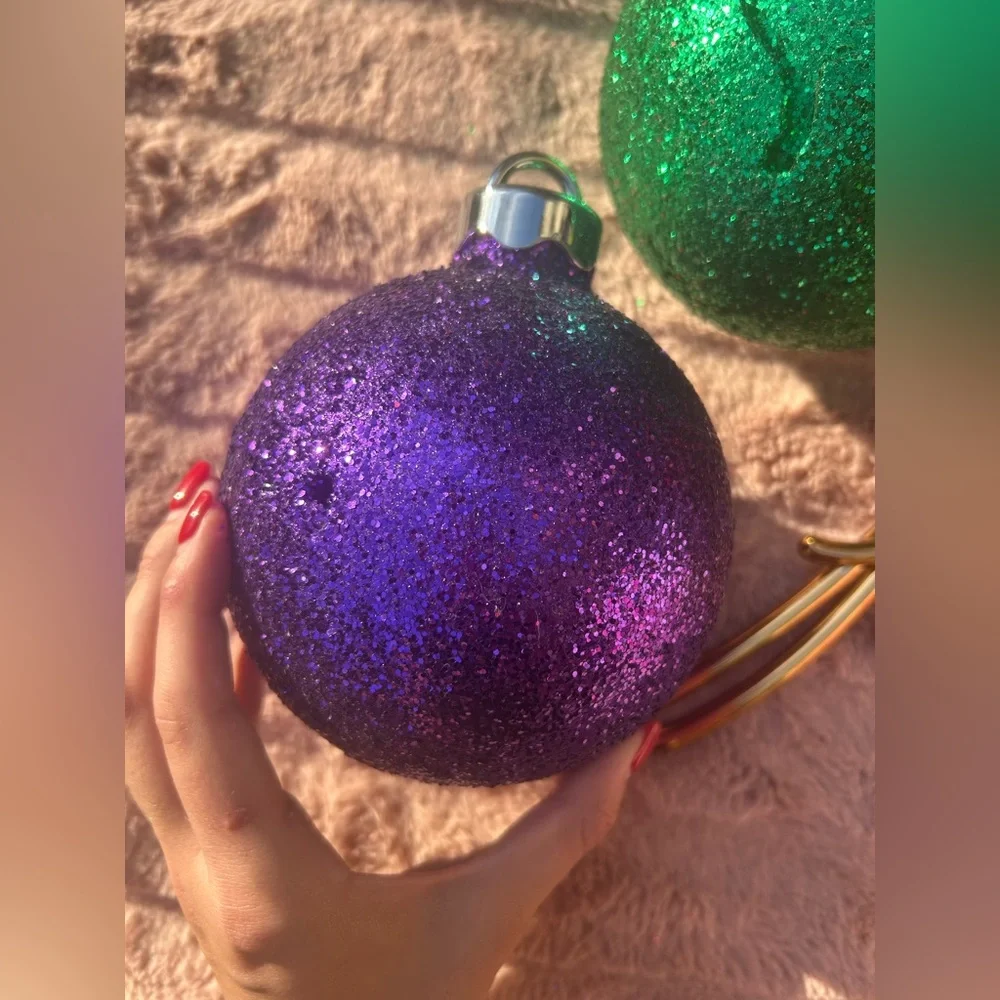 RARE Victoria’s Secret Pink Large Christmas Tree Ornament Balls Set Of 3